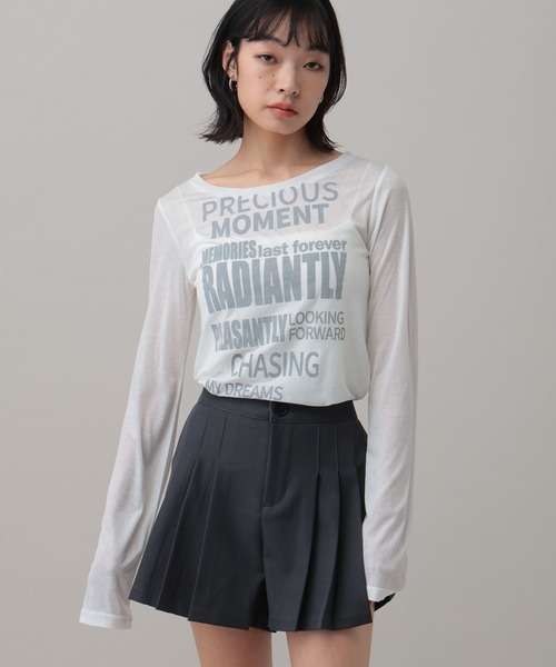 3.3 Field Trip （3.3フィールドトリップ）の「3.3 Field Trip／シアーロゴロングスリーブ（Tシャツ/カットソー・レディース・ブラック/ホワイト/ブルー・FREE）」の21枚目の写真