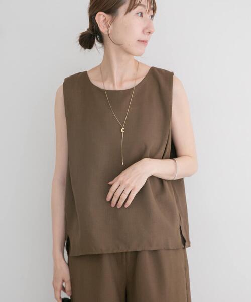 ITEMS URBANRESEARCH(アイテムズ アーバンリサーチ)の「リネンライクセットアップ(サロペット/オーバーオール・レディース・ブラック/ブラウン/ベージュ・FREE)」の3枚目の写真