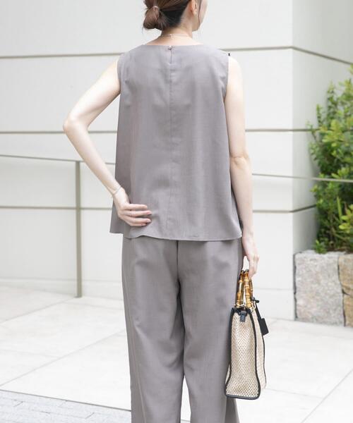 ITEMS URBANRESEARCH(アイテムズ アーバンリサーチ)の「リネンライクセットアップ(サロペット/オーバーオール・レディース・ブラック/ブラウン/ベージュ・FREE)」の6枚目の写真