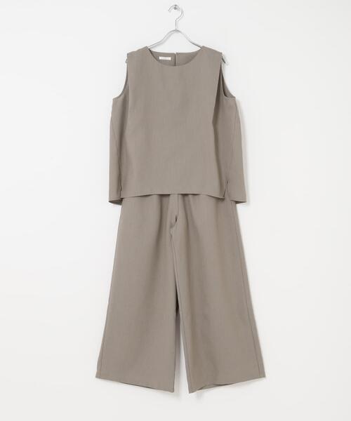 ITEMS URBANRESEARCH(アイテムズ アーバンリサーチ)の「リネンライクセットアップ(サロペット/オーバーオール・レディース・ブラック/ブラウン/ベージュ・FREE)」の11枚目の写真