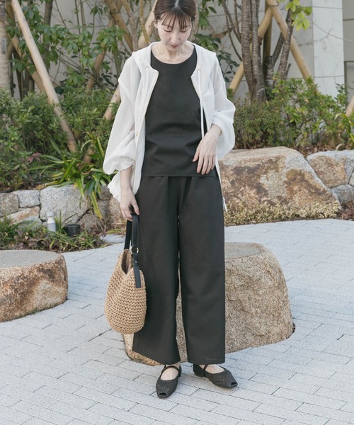 ITEMS URBANRESEARCH(アイテムズ アーバンリサーチ)の「リネンライクセットアップ(セットアップ・レディース・ブラック/ブラウン/ベージュ・FREE)」の7枚目の写真