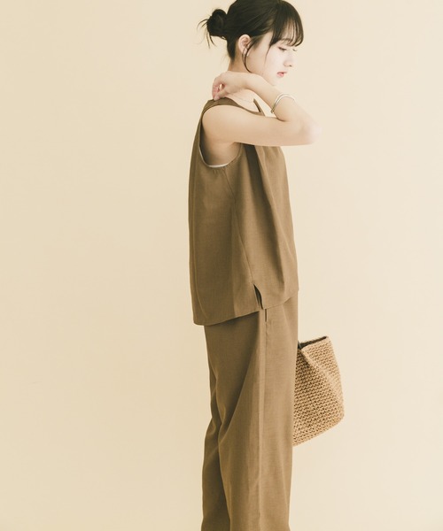 ITEMS URBANRESEARCH(アイテムズ アーバンリサーチ)の「リネンライクセットアップ(セットアップ・レディース・ブラック/ブラウン/ベージュ・FREE)」の11枚目の写真