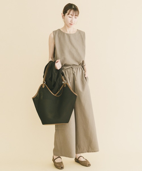 ITEMS URBANRESEARCH(アイテムズ アーバンリサーチ)の「リネンライクセットアップ(セットアップ・レディース・ブラック/ブラウン/ベージュ・FREE)」の16枚目の写真