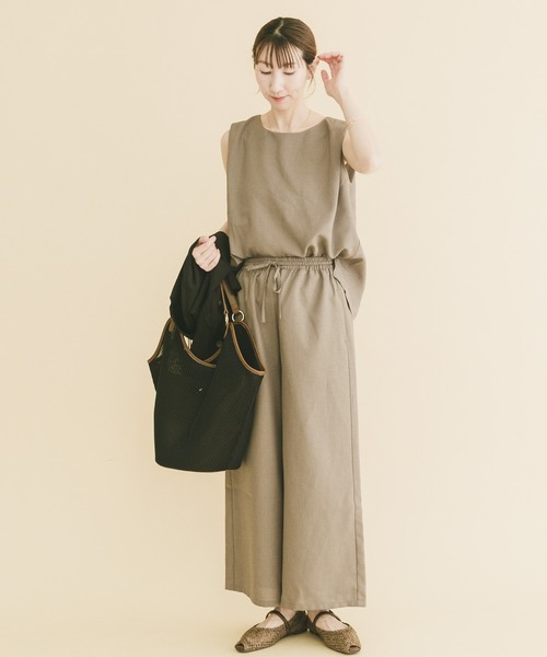 ITEMS URBANRESEARCH(アイテムズ アーバンリサーチ)の「リネンライクセットアップ(セットアップ・レディース・ブラック/ブラウン/ベージュ・FREE)」の17枚目の写真