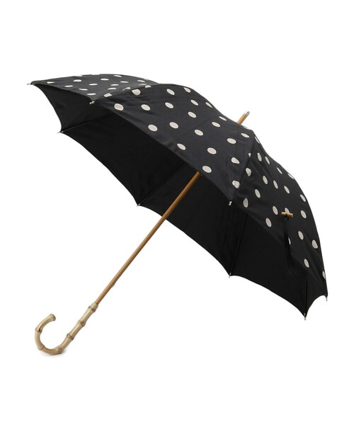 SHOO・LA・RUE(シューラルー)の「【晴雨兼用】ドット長傘【because】(長傘・レディース・アイボリー系/ブラック系・00)」の2枚目の写真
