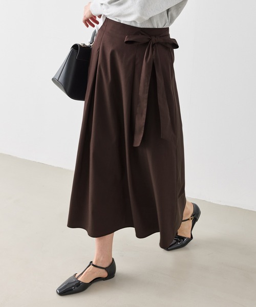 ROPE' PICNIC（ロペピクニック）の「ウエストリボンラップボリュームスカート（スカート・レディース・レッド系その他3/クリーム/キナリ・S/M）」の3枚目の写真