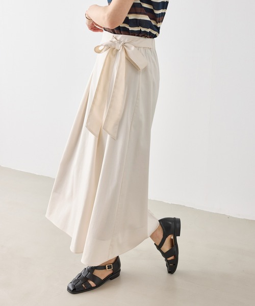 ROPE' PICNIC（ロペピクニック）の「ウエストリボンラップボリュームスカート（スカート・レディース・レッド系その他3/クリーム/キナリ・S/M）」の12枚目の写真