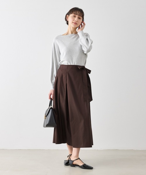 ROPE' PICNIC（ロペピクニック）の「ウエストリボンラップボリュームスカート（スカート・レディース・レッド系その他3/クリーム/キナリ・S/M）」の13枚目の写真