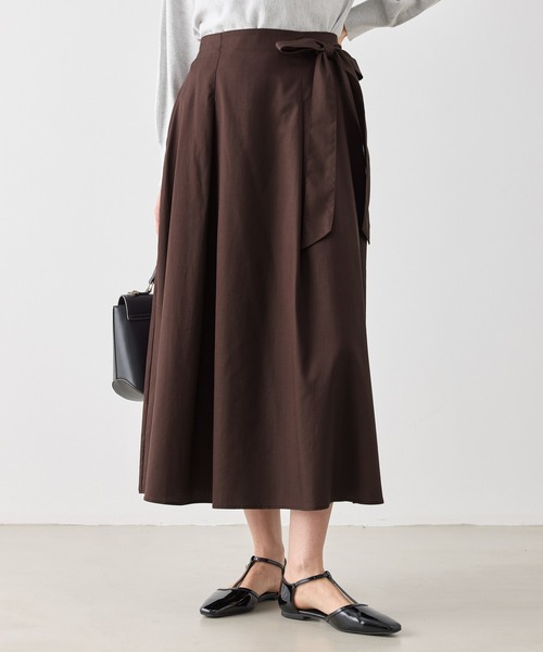 ROPE' PICNIC（ロペピクニック）の「ウエストリボンラップボリュームスカート（スカート・レディース・レッド系その他3/クリーム/キナリ・S/M）」の15枚目の写真