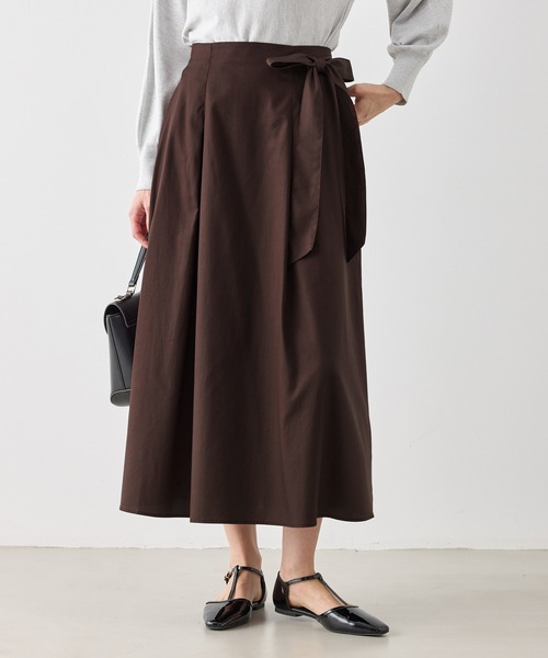 ROPE' PICNIC（ロペピクニック）の「ウエストリボンラップボリュームスカート（スカート・レディース・レッド系その他3/クリーム/キナリ・S/M）」の16枚目の写真