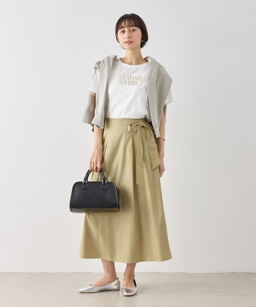 ROPE' PICNIC（ロペピクニック）の「ウエストリボンラップボリュームスカート（スカート・レディース・レッド系その他3/クリーム/キナリ・S/M）」の20枚目の写真