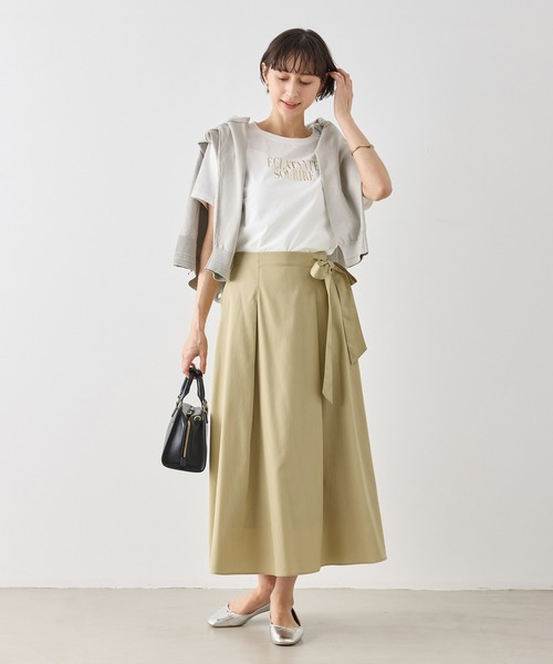 ROPE' PICNIC（ロペピクニック）の「ウエストリボンラップボリュームスカート（スカート・レディース・レッド系その他3/クリーム/キナリ・S/M）」の21枚目の写真