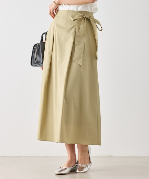 ROPE' PICNIC（ロペピクニック）の「ウエストリボンラップボリュームスカート（スカート・レディース・レッド系その他3/クリーム/キナリ・S/M）」の22枚目の写真