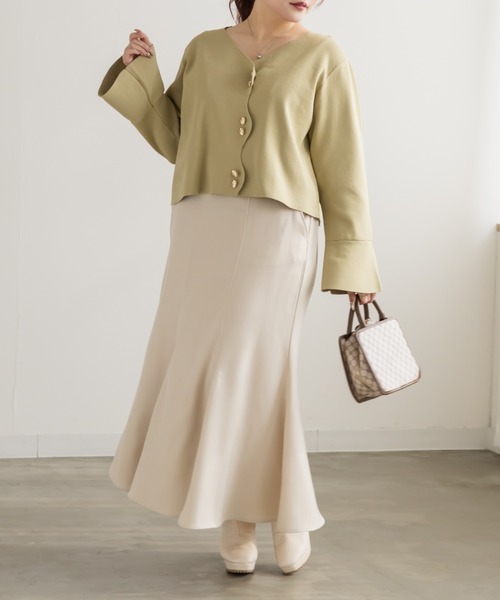 CLETTE(クレット)の「CLETTEオリジナルベルト付きスリットマーメイドスカート(スカート・レディース・ブラック/ベージュ/アイボリー・4L/3L/LL)」の12枚目の写真