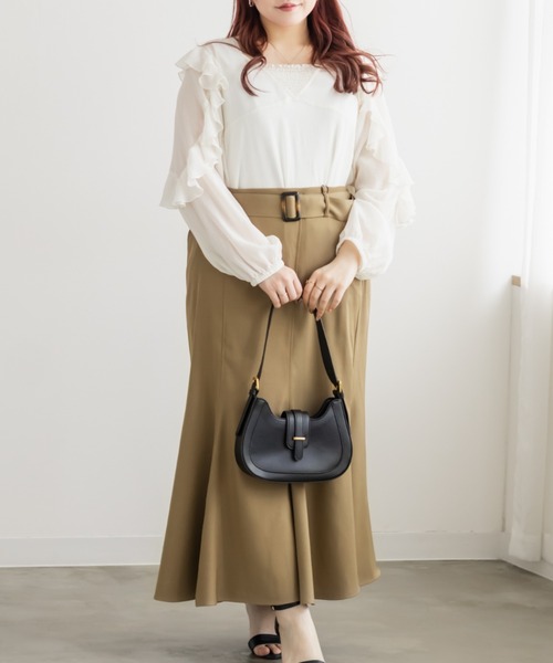 CLETTE(クレット)の「CLETTEオリジナルベルト付きスリットマーメイドスカート(スカート・レディース・ブラック/ベージュ/アイボリー・4L/3L/LL)」の20枚目の写真