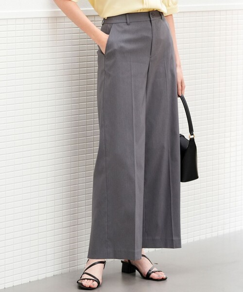 ANY SIS(エニィスィス)の「エアリーストレッチ ワイドパンツ(その他パンツ・レディース・グレー系/ネイビー系/ホワイト系/ブラック系9/ベージュ系/ダルブルー系/ブラック系6/ダークブラウン系・SMALL/MEDIUM/LARGE)」の4枚目の写真