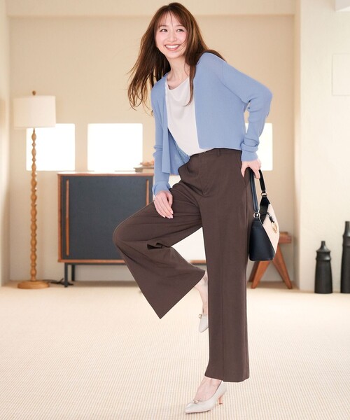 ANY SIS(エニィスィス)の「エアリーストレッチ ワイドパンツ(その他パンツ・レディース・グレー系/ネイビー系/ホワイト系/ブラック系9/ベージュ系/ダルブルー系/ブラック系6/ダークブラウン系・SMALL/MEDIUM/LARGE)」の5枚目の写真