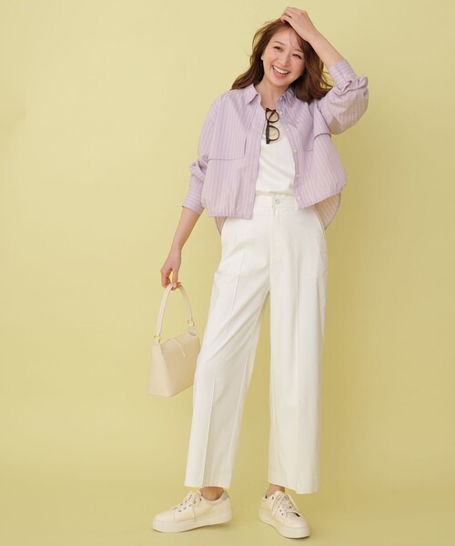 ANY SIS(エニィスィス)の「エアリーストレッチ ワイドパンツ(その他パンツ・レディース・グレー系/ネイビー系/ホワイト系/ブラック系9/ベージュ系/ダルブルー系/ブラック系6/ダークブラウン系・SMALL/MEDIUM/LARGE)」の10枚目の写真