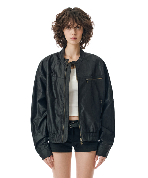 SECONDMONO（セカンドモノローグ）の「Coated Nylon Zip Jacket [BLACK]_SEJK034BLACK（ブルゾン・レディース・その他・SMALL/MEDIUM/LARGE）」の12枚目の写真