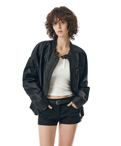 SECONDMONO（セカンドモノローグ）の「Coated Nylon Zip Jacket [BLACK]_SEJK034BLACK（ブルゾン・レディース・その他・SMALL/MEDIUM/LARGE）」の14枚目の写真