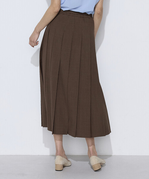 COMME CA（コムサ）の「T／W2WAYストレッチ 単品プリーツスカート（スカート・レディース・ネイビー/ブラウン・9号）」の11枚目の写真