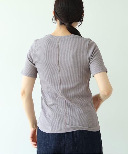 yuni(ユニ )の「△C Pe natural テレコhalf sleeves T-SH(Tシャツ/カットソー・レディース・ホワイト/その他/ブラック/グレー・FREE)」の11枚目の写真