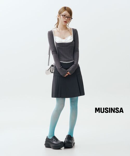 Miseki SEOUL（ミセキソウル）の「[レイPICK] サイドプリーツラインミディスカートチャコール（スカート・レディース・その他・1/2）」の6枚目の写真