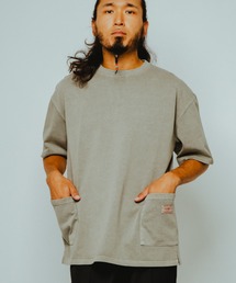 BIG MIKE ビックマイク / ピグメント&ソリット 半袖 ダブルポケットTシャツ ボックスシルエット コットン100% //// 102628510