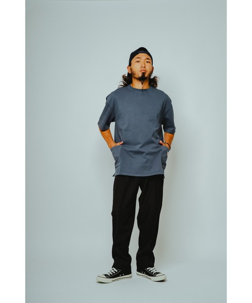 BIG MIKE(ビッグマイク)の「BIG MIKE ビックマイク / ピグメント&ソリット 半袖 ダブルポケットTシャツ ボックスシルエット コットン100% //// 102628510(Tシャツ/カットソー・メンズ・グレー系その他/ライトグレー/スミクロ/ダークブルー/オリーブ・MEDIUM/LARGE/X-LARGE)」の8枚目の写真