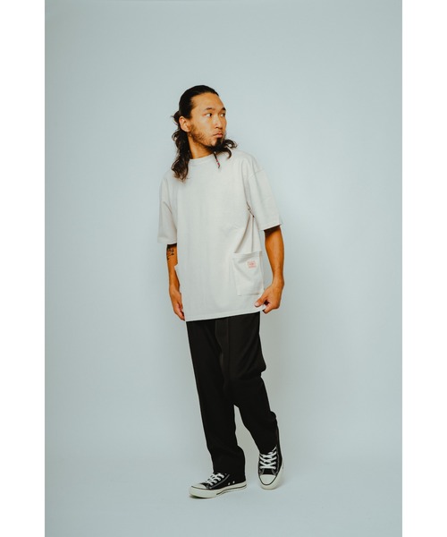 BIG MIKE(ビッグマイク)の「BIG MIKE ビックマイク / ピグメント&ソリット 半袖 ダブルポケットTシャツ ボックスシルエット コットン100% //// 102628510(Tシャツ/カットソー・メンズ・グレー系その他/ライトグレー/スミクロ/ダークブルー/オリーブ・MEDIUM/LARGE/X-LARGE)」の12枚目の写真