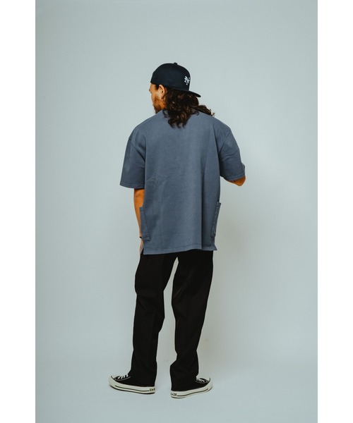 BIG MIKE(ビッグマイク)の「BIG MIKE ビックマイク / ピグメント&ソリット 半袖 ダブルポケットTシャツ ボックスシルエット コットン100% //// 102628510(Tシャツ/カットソー・メンズ・グレー系その他/ライトグレー/スミクロ/ダークブルー/オリーブ・MEDIUM/LARGE/X-LARGE)」の10枚目の写真