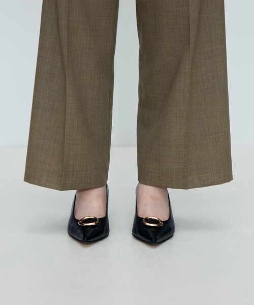 TOMORROWLAND collection（トゥモローランドコレクション）の「ZELANDER Z-TWIST タックワイドパンツ（スラックス・レディース・ライトカーキ・34/36）」の9枚目の写真