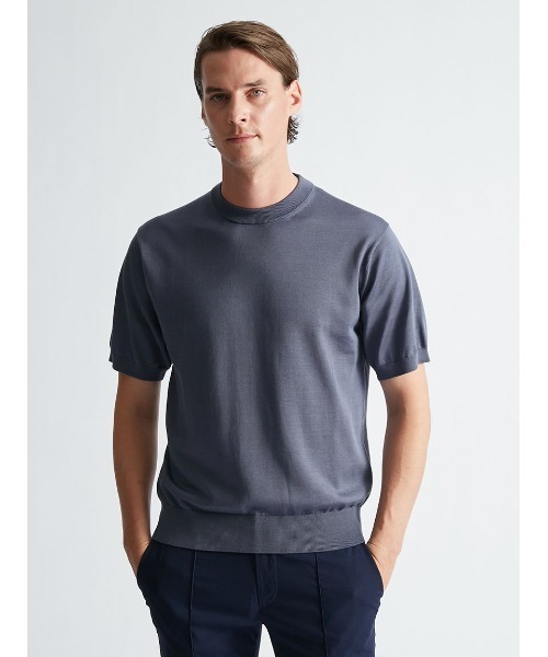 【専用・定価23,100円】AOURE 半袖ニット ニットTシャツ ブルー AOURE｜アウールのニット/セーター通販 - ZOZOTOWN