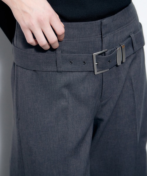 LE CIEL BLEU(ルシェルブルー)の「ローライズトラウザーwベルト / Low-Rise Trousers w/Belt(その他パンツ・レディース・チャコールグレー/グリーン/ブルー・34/38/36)」の6枚目の写真