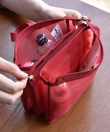 Mignonjour（ミニョンジュール）の「FReePLACe/仕切り付き メッシュポーチ X12802（ポーチ）」