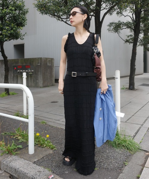 MEDI 2WAY WAVY FRILL KNIT DRESS（ワンピース）｜Ameri（アメリ）の
