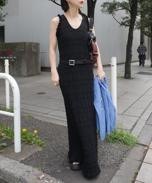 MEDI 2WAY WAVY FRILL KNIT DRESS（ワンピース）｜Ameri（アメリ）の