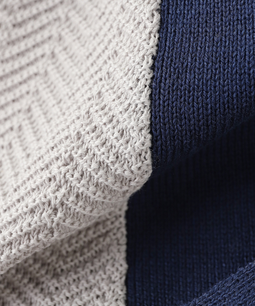 EDIFICE(エディフィス)の「スキッパー ポロニット(ポロシャツ・メンズ・ネイビー/チャコールグレー/グレー・MEDIUM/LARGE)」の19枚目の写真