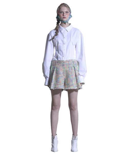 GREEDILOUS(グリディアス)の「ツイードコーデュロイコンビパンツ(その他パンツ・レディース・その他・S/M/L/XS)」の1枚目の写真
