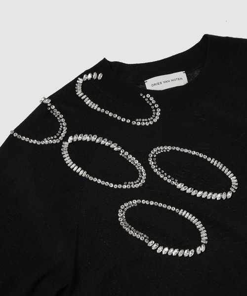 DRIES VAN NOTEN（ドリスヴァンノッテン）の「TUAN EMB 3700 W.K.SWEATER（ニット/セーター・レディース・ブラック・XS/S）」の4枚目の写真