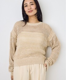アズール ふわふわ ベージュVネックニット 秋冬 Mサイズ AZUL by moussy（アズールバイマウジー）の「Vネックフォルムニット