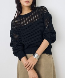 AZUL BY MOUSSY（アズールバイマウジー）の「クロップドメッシュニット（ニット/セーター）」