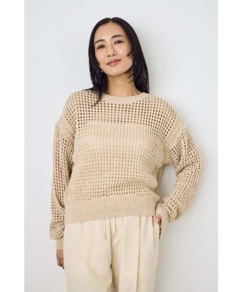 Ameri vintage メッシュニット　ベージュ Ameri vintage メッシュニット ベージュ - メルカリ