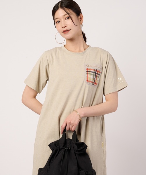 Arnold Palmer(アーノルドパーマー)の「タウン&レジャー ポケットメッシュ Tシャツワンピース(ワンピース・レディース・ブラック/ライトグリーン/ベージュ・L/M/S)」の6枚目の写真