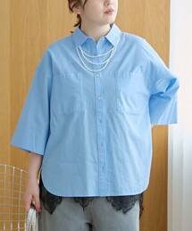 coen（コーエン）の「【接触冷感 吸水速乾】シャーベットコットン半袖シャツ（シャツ/ブラウス）」