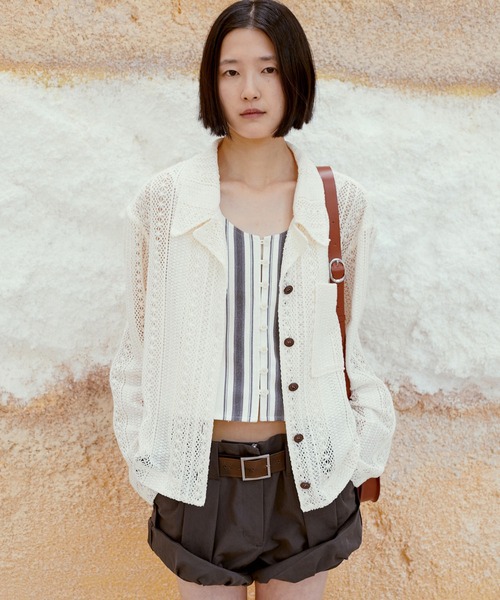 LOW CLASSIC(ロウ クラシック)の「TUCK POINT TURN-UP SHORTS(その他パンツ・レディース・チャコール/カーキ/ライトグレー・L/M/S)」の20枚目の写真