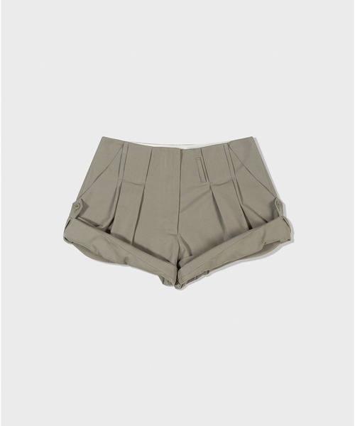 LOW CLASSIC(ロウ クラシック)の「TUCK POINT TURN-UP SHORTS(その他パンツ・レディース・チャコール/カーキ/ライトグレー・L/M/S)」の18枚目の写真