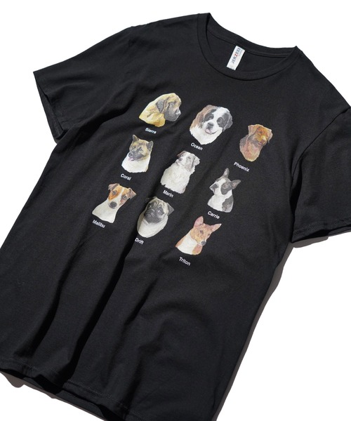 JERZEES(ジャージーズ)の「JERZEES / ジャージーズ "9 DOGS" SS TEE ドッグ Tシャツ(Tシャツ/カットソー・メンズ・ホワイト/ブラック・MEDIUM/LARGE/X-LARGE)」の2枚目の写真