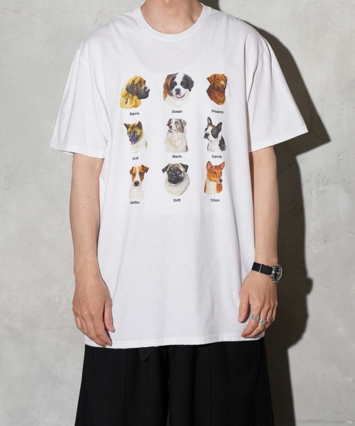 JERZEES(ジャージーズ)の「JERZEES / ジャージーズ "9 DOGS" SS TEE ドッグ Tシャツ(Tシャツ/カットソー・メンズ・ホワイト/ブラック・MEDIUM/LARGE/X-LARGE)」の3枚目の写真