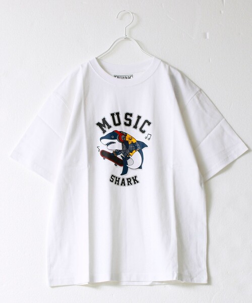 FREDY MAC(フレディーマック)の「【マックT】【MACSHARK MUSIC】original body T-shirts(Tシャツ/カットソー・メンズ・ラベンダー/ホワイト・M/S/L)」の2枚目の写真